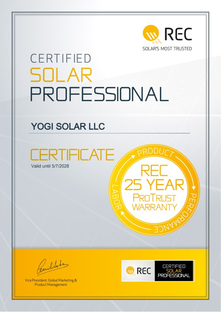 new rec certificate